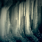 Icicles on the shore of Lake Ontario